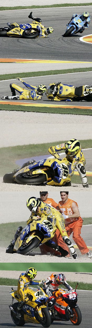 Καρέ καρέ η πτώση του Rossi
